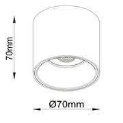 Lampada A Soffitto Alfa Led Alluminio Nero Led Integrato 12W Ip20 4000K D7
