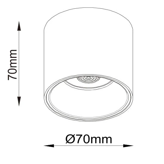 Lampada A Soffitto Alfa Led Alluminio Nero Led Integrato 12W Ip20 4000K D7