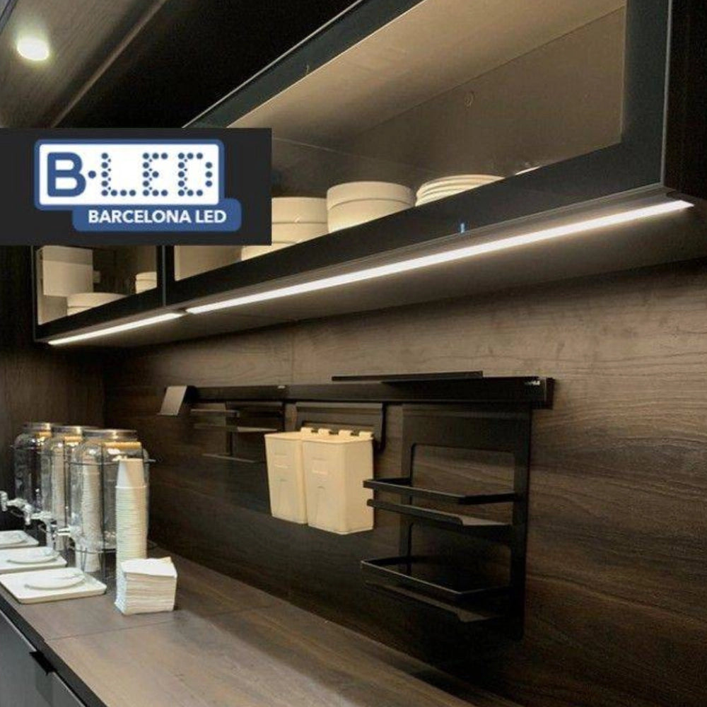 Profilo sottile piatto in alluminio per striscia led lunghezza 2 metri