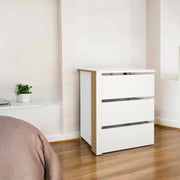 Cassettiera Giacarta, Settimino multiuso, Comò camera da letto, Mobile con cassetti, 57x55 h70 cm, Bianco