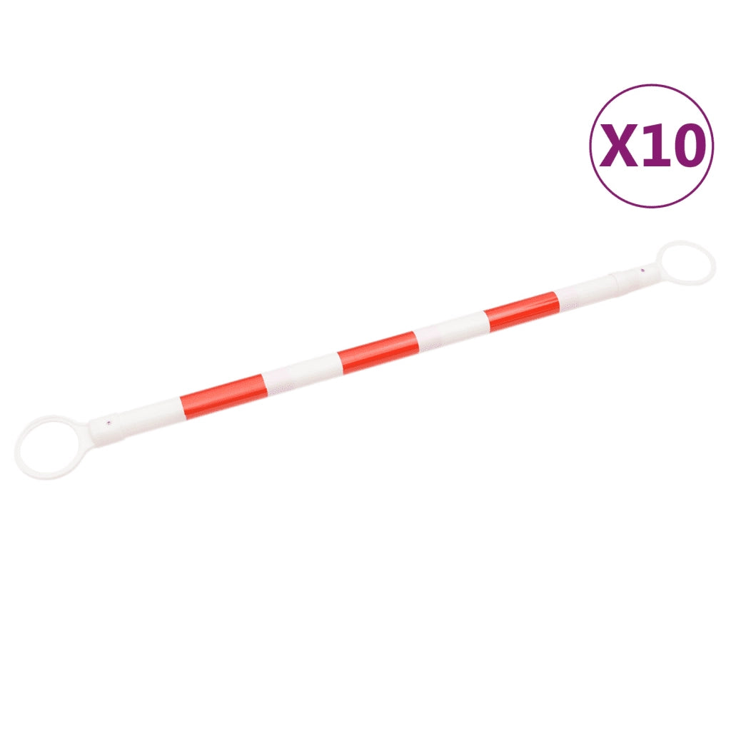 Barre Retrattili per Coni Stradali 10 pz ABS 116-197 cm 153110