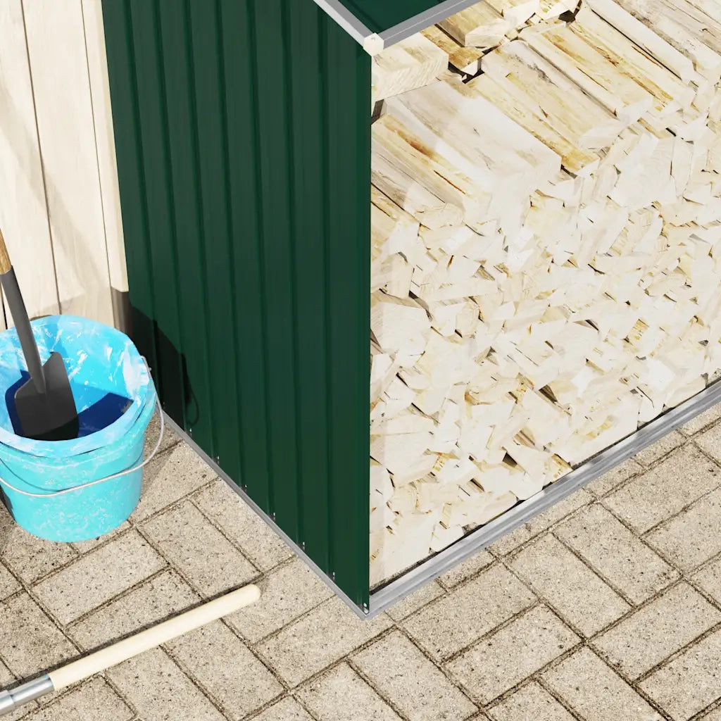 Capannone da Giardino in Acciaio Zincato 330x84x152cm Verde 47083