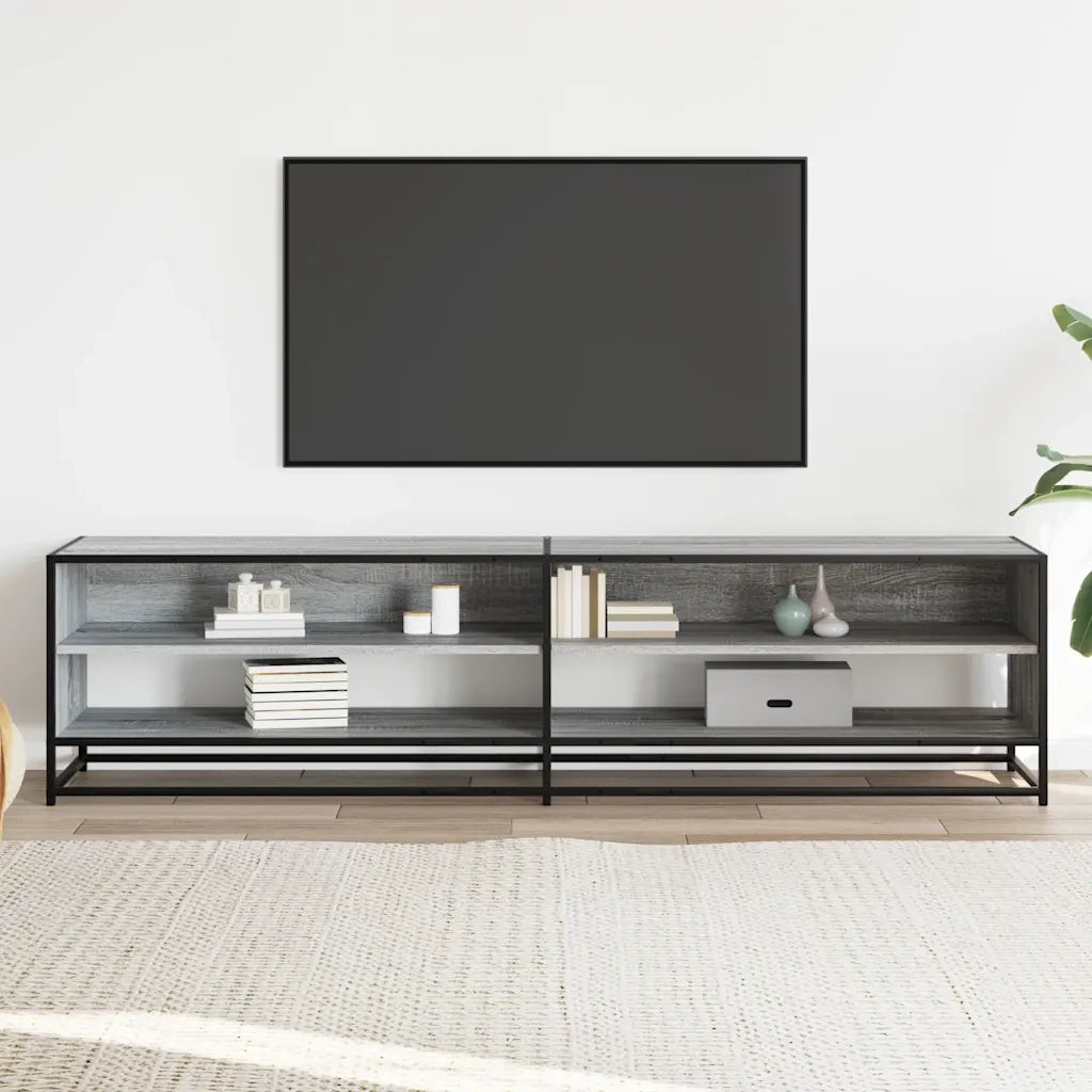 Mobile Porta TV Grigio Sonoma 180,5x40x46 cm in Truciolato 3300803