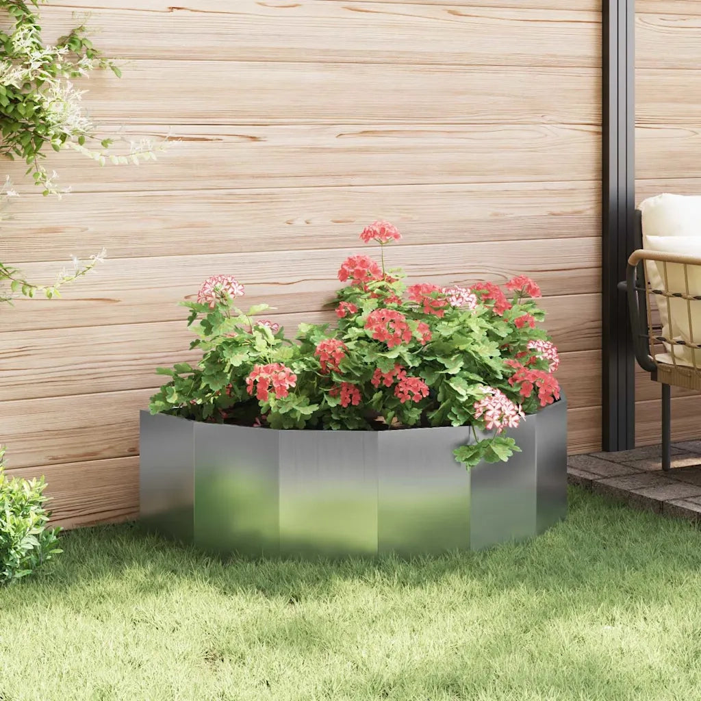 Fioriera | Cassetta per fiori | Vaso Argento 120 x 60 x 35 cm Acciaio zincato