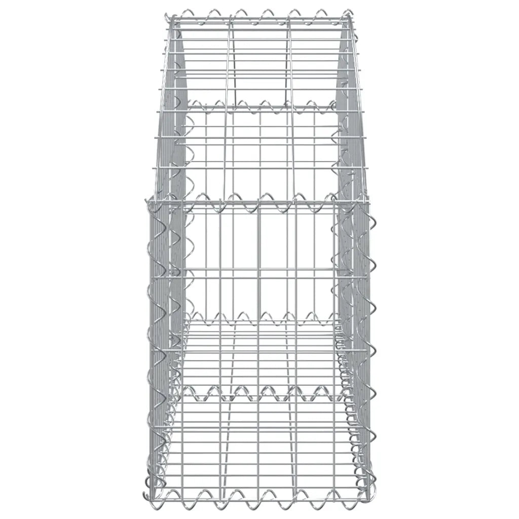 Cesto Gabbione ad Arco 100x30x40/60 cm Ferro Zincato
