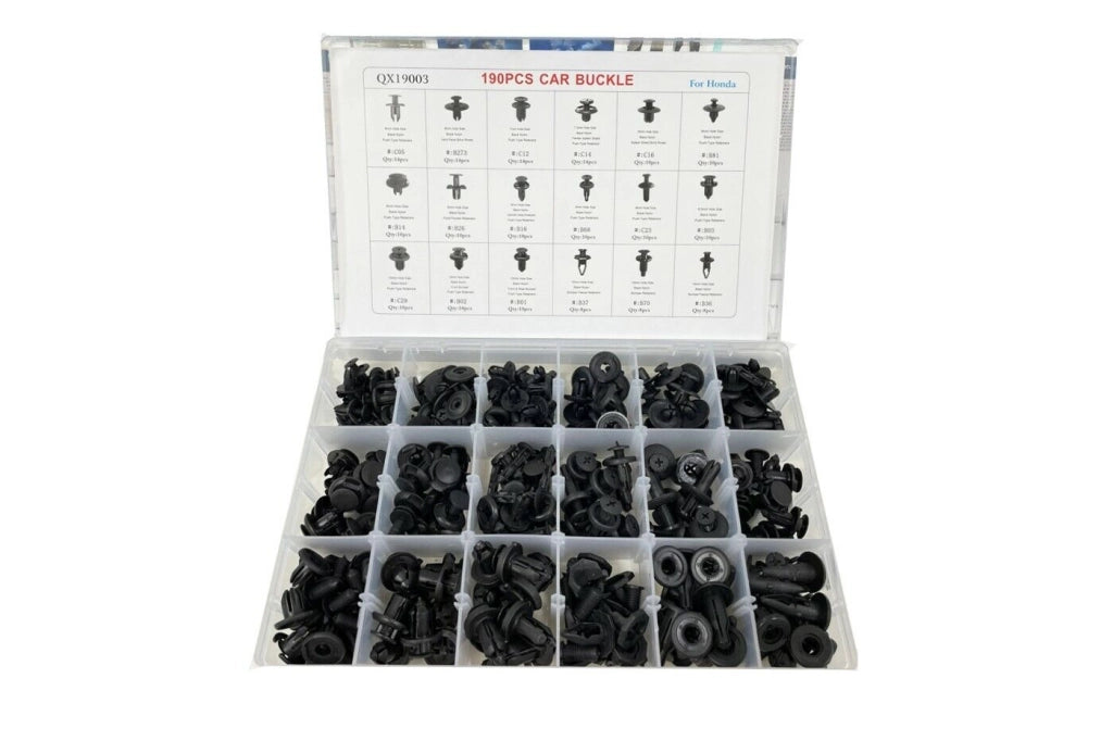 190 PZ PLASTICA TRIM CLIP RIVETTI CLIP KIT Fermi di Spinta Auto paraurti porta