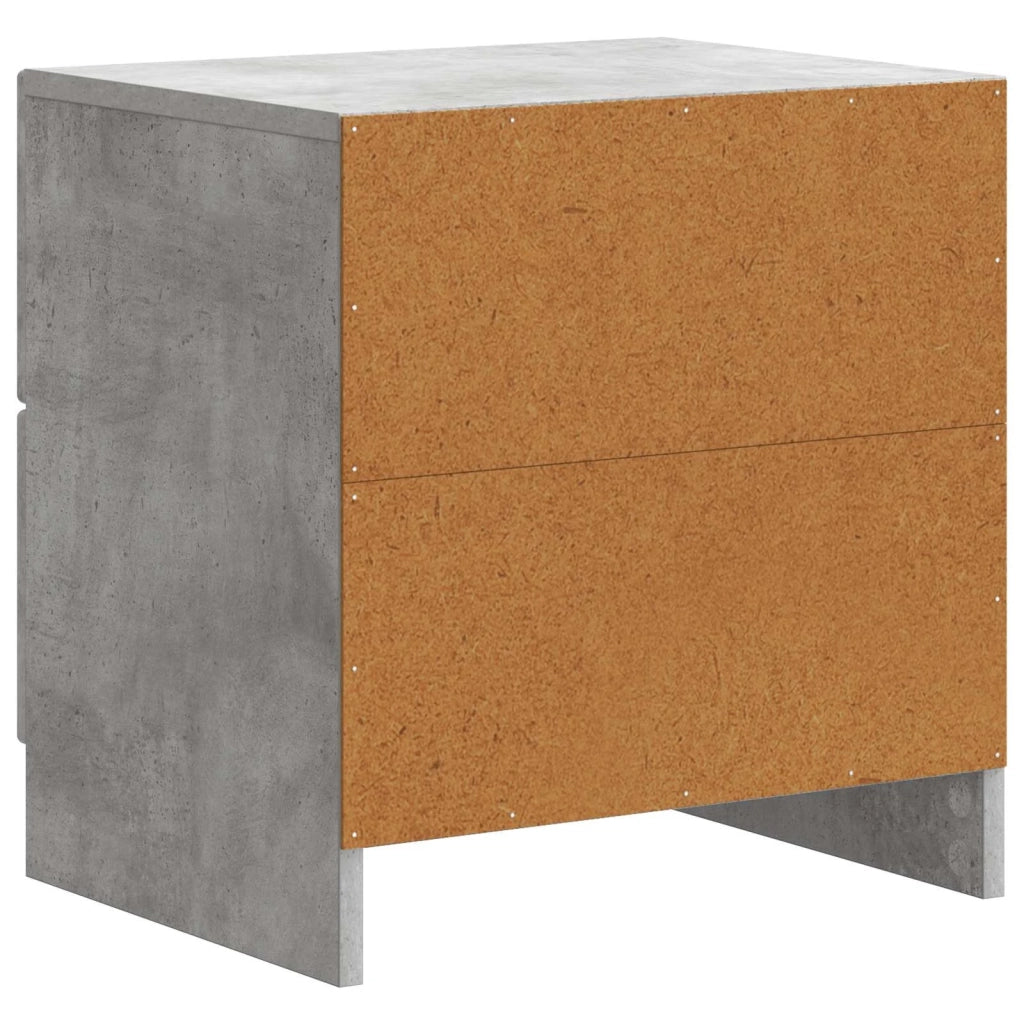 Armadio da Notte 2 pcs Grigio Cemento 43 x 34,5 x 44,5 cm 895682