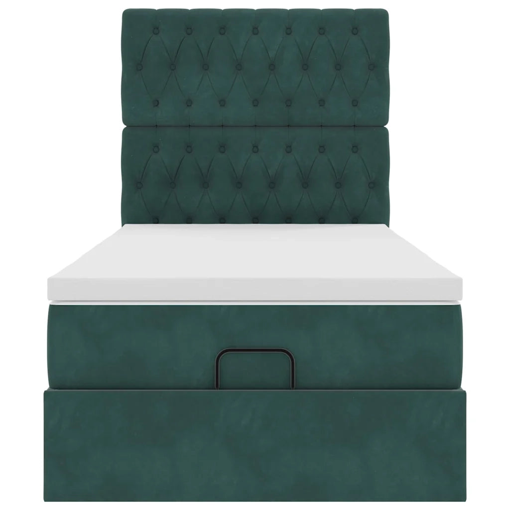 Struttura Letto Pouf con Materassi 90x190 cm in Velluto 3314363