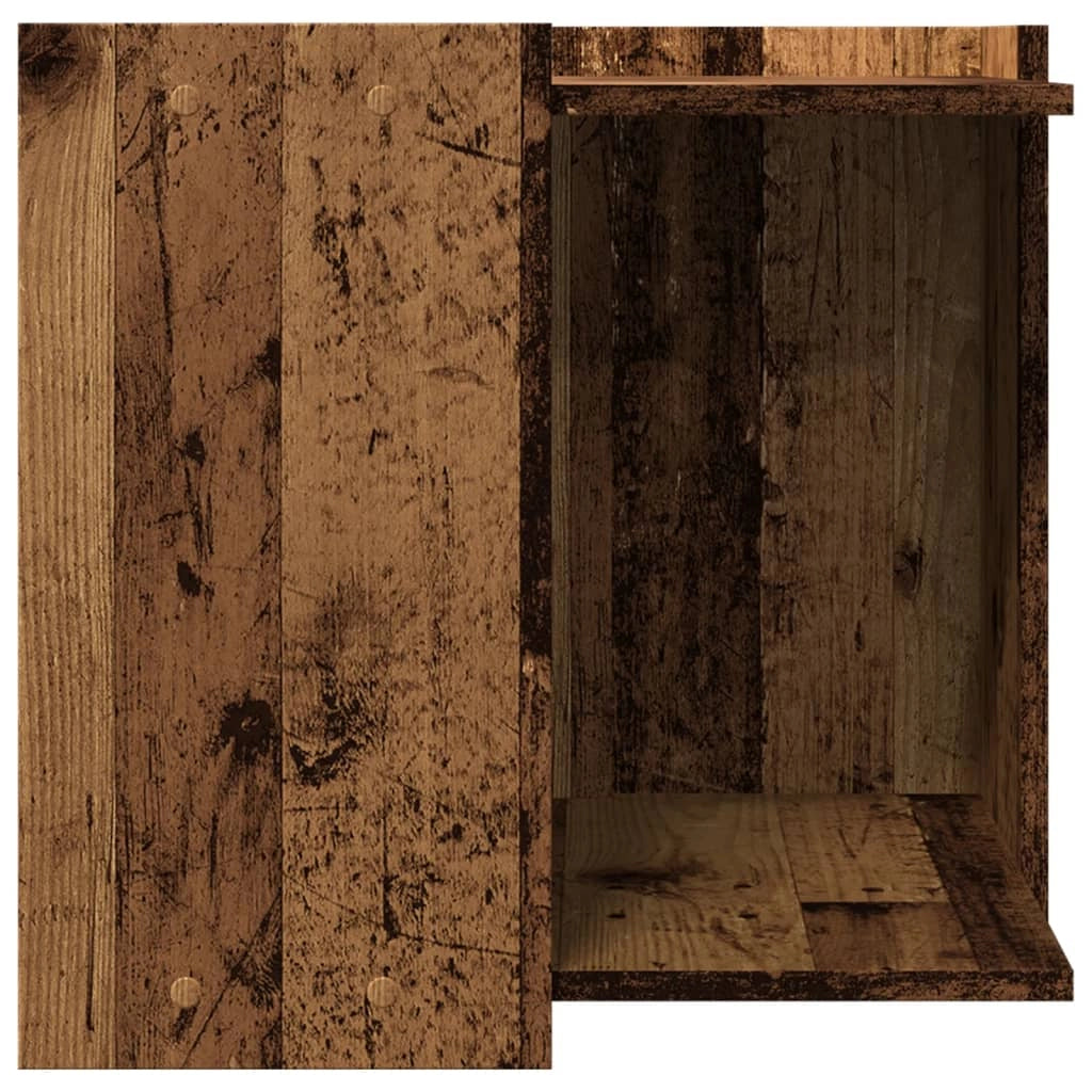Mobiletto per lettiera per gatti legno vecchio legno marrone ingegnerizzato 02_0043345