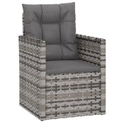 Poltrona da Giardino con Cuscini Grigia in Polyrattan CFW6812846