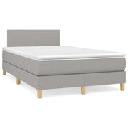 Giroletto a Molle con Materasso Grigio Chiaro 120x190cm Tessuto