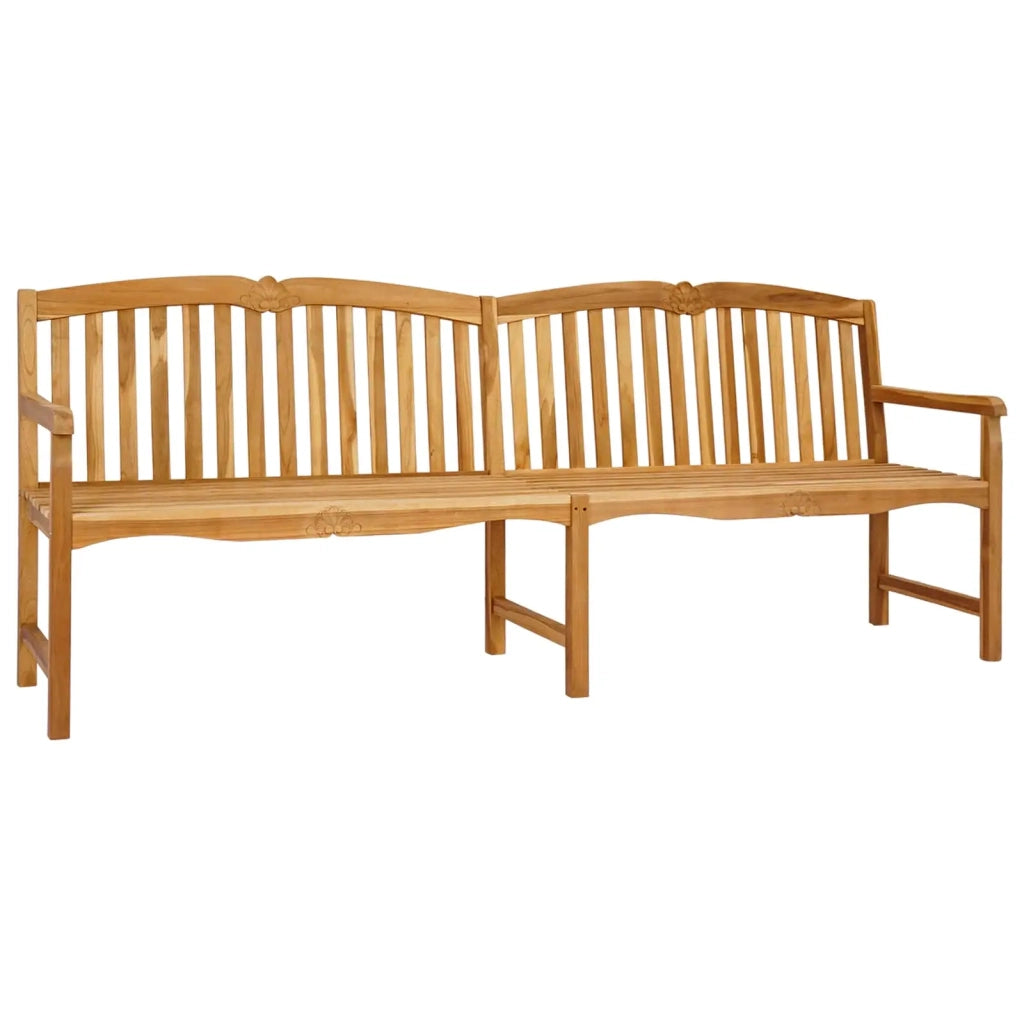 Panchina in legno intagliata a mano Naturale 228 x 61 x 94,5 cm