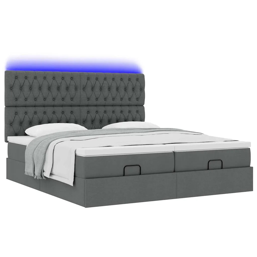 Struttura Letto Pouf con Materassi 180x200 cm in Tessuto 3314563