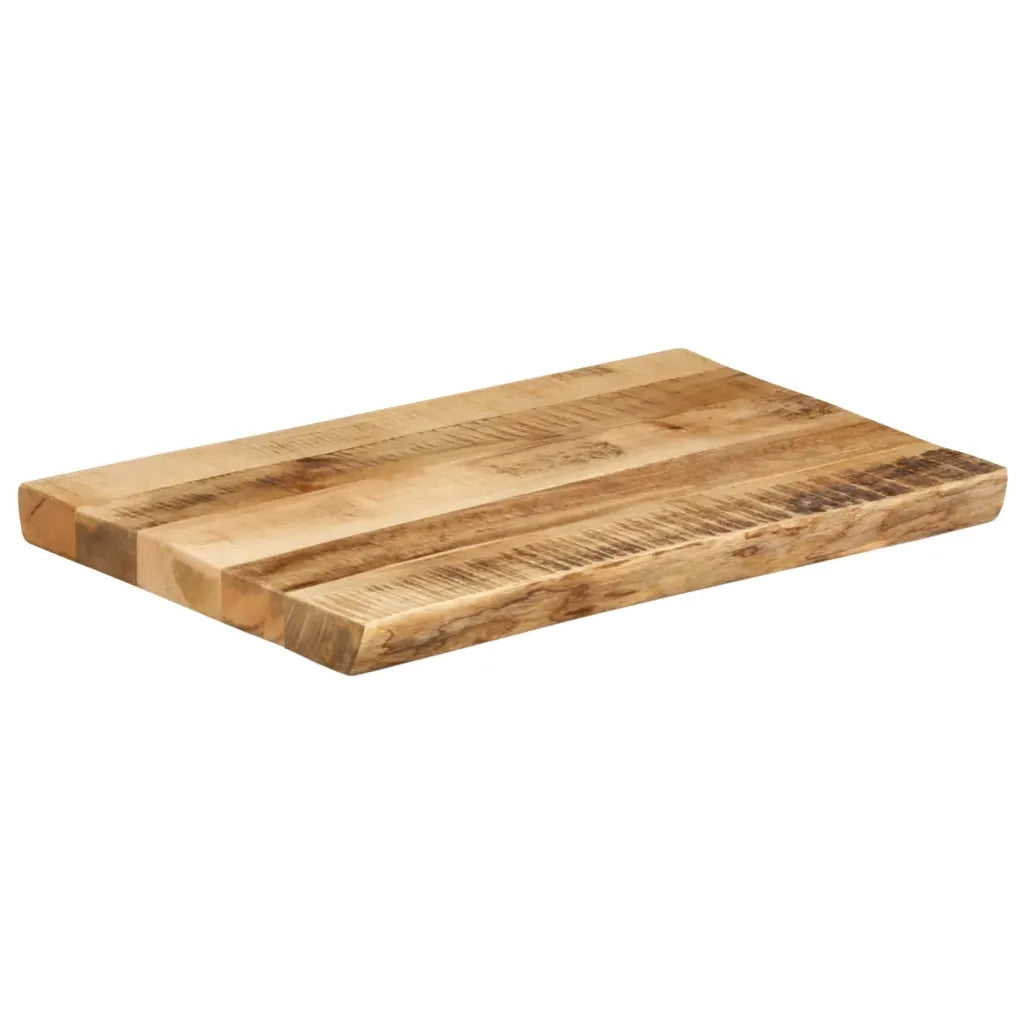 Piano Tavolo | Superficie Tavolo | Piano Scrivania Bordi Vivi 70x40x3,8cm Legno Massello Mango Grezzo