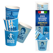 Akitaink Bicchieri D10S 250 ml 300 Pezzi Monouso Calcio