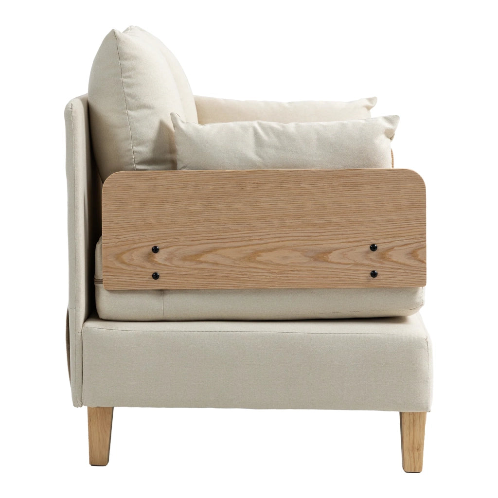Divano/poltrona trasformabile 1 posto 81 x 88 x 68 cm beige 03_0009137