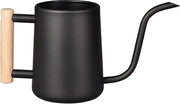 Giocatore da interni da 1000 ml - acciaio inossidabile con lunga canna e impugnatura in legno - per piante da appartamento e ufficio - nero