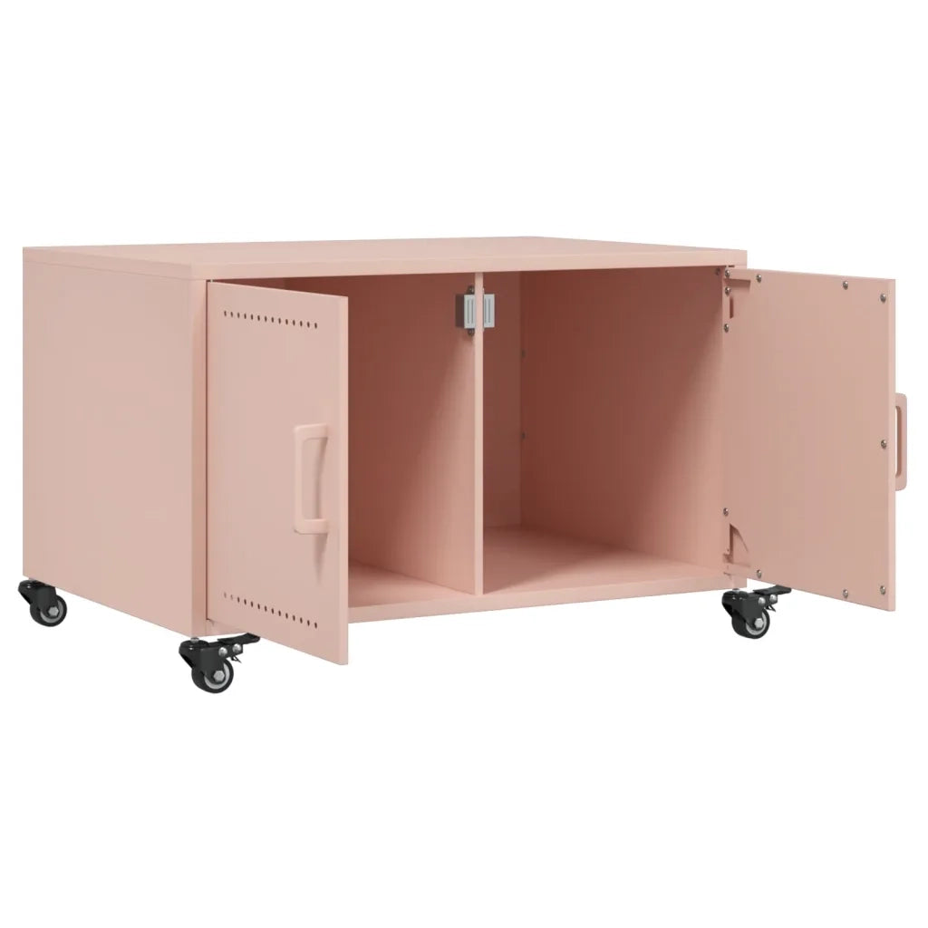 Tavolino da Salotto Rosa 100,5x39x72 cm in Acciaio 846687