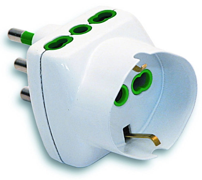 Fanton ADATTATORE TRIPLO 2P+T spina 16A/2 prese 10/16A+schuko 5.00 pz