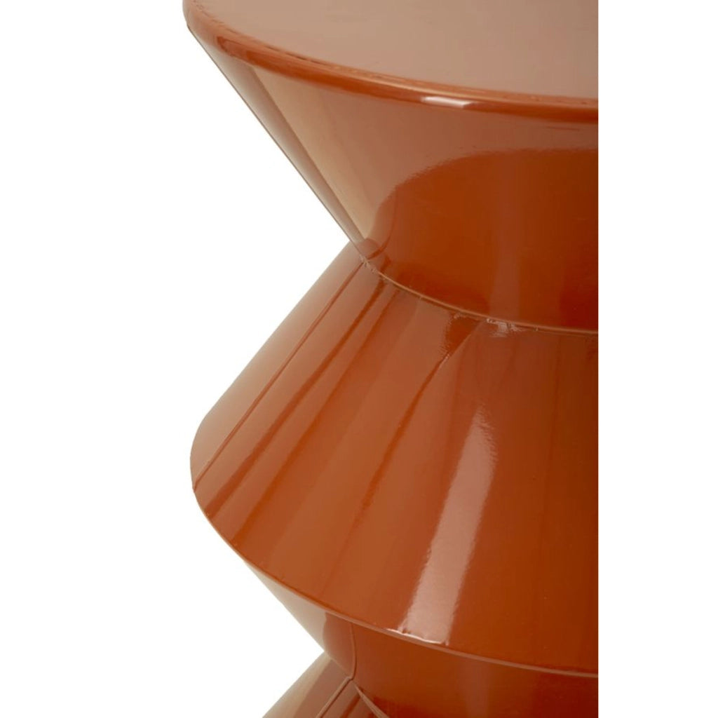 Tavolino VKH1082, Arancione, Metallo, 37,5x37,5x45 cm