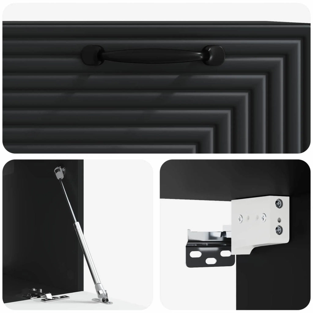 Mobile Porta TV da Muro Nero 59,5 x 41 x 30 cm 898676
