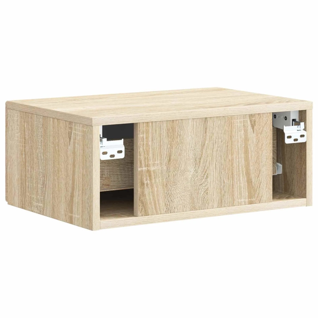 Mobiletto da notte a muro Rovere Sonoma 49 x 34,5 x 20 cm 898109