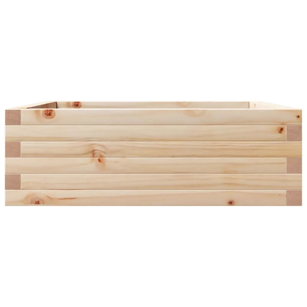 Fioriera da Giardino 70x70x23 cm in Legno Massello di Pino