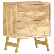 Comodino 40x30x50 cm in Legno Massello di Mango cod mxl 56611