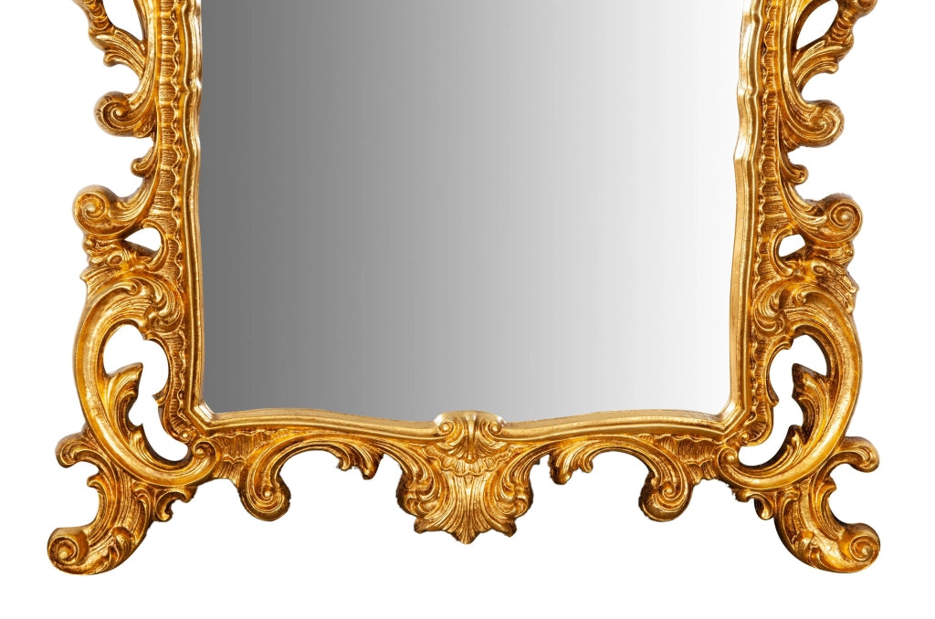 Biscottini SPECCHIERA DA PARETE IN LEGNO FINITURA FOGLIA ORO ANTICATO MADE IN ITALY