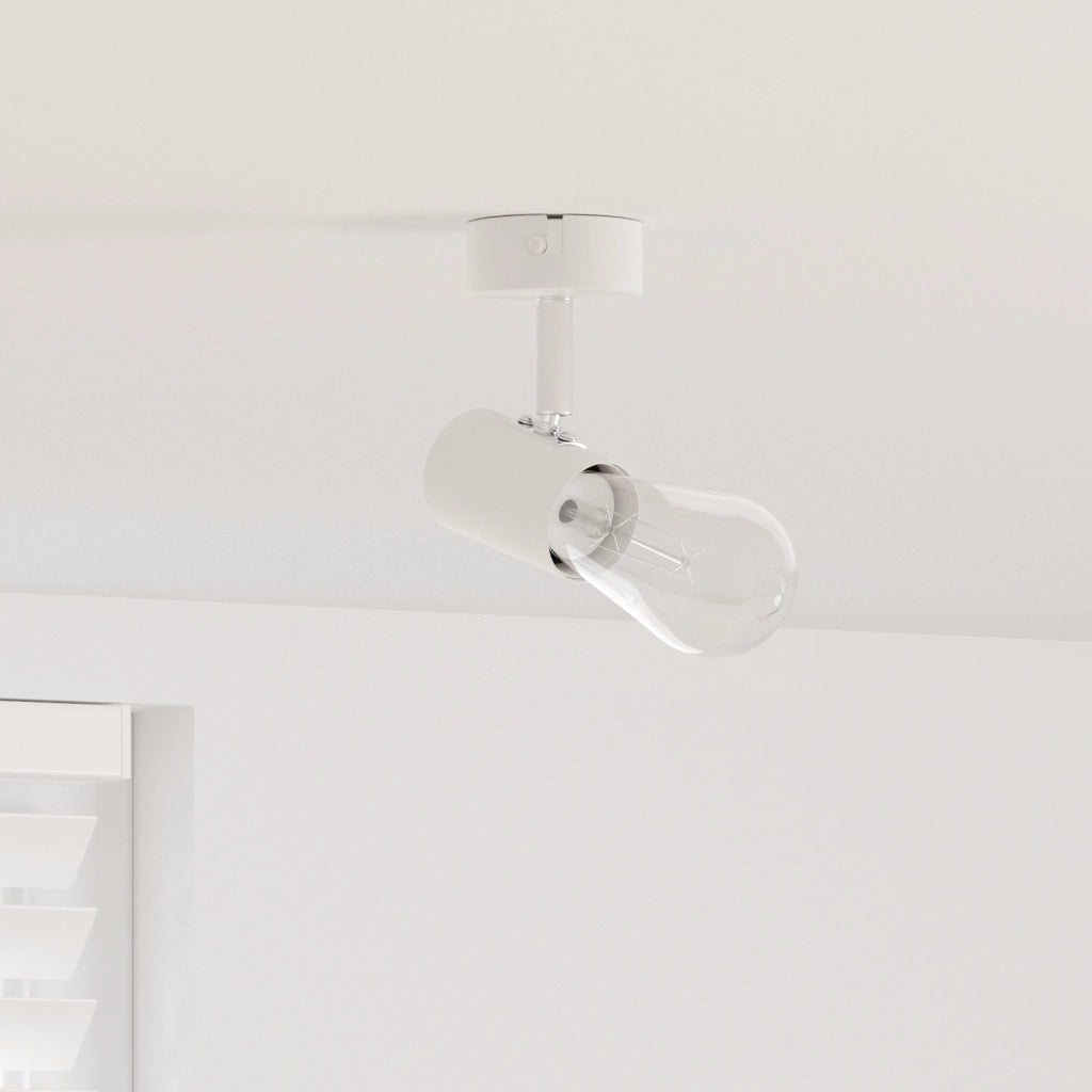 Lampada da Soffitto 1 Via Regolabile Bianca E27