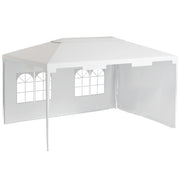 Gazebo da Giardino 395x295x255 cm ¨C Xylo ¨C 2 Laterali 2 Finestre Anti-UV Esterno Bianco