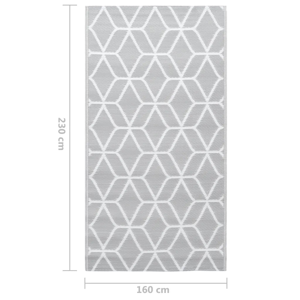 Tappeto da Esterni ARAKIL Grigio 160x230 cm in PP CFW4984905
