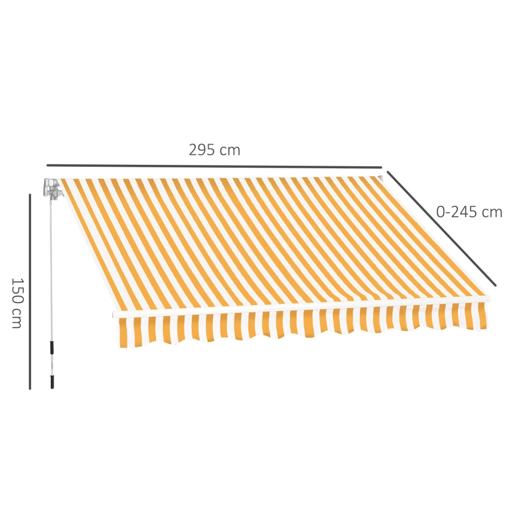Tenda da esterno r¨¦tractable ¨C zephmum ¨C arancione 295x245 cm