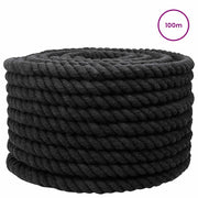 Corda | Fune Nero 1,6 x 1,6 x 10000 cm Cotone