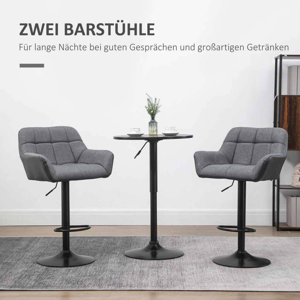 BARHOCKER Set da 2 pezzi Regolabile in altezza 57,5 x 52,5 x 93-114 cm Grigio