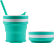 Caffè Portatile Opacos - 350 ml - Chiusura E facile da Trasportare – Bicchiere da Campeggio - Tazza per Bere - Verde Menta