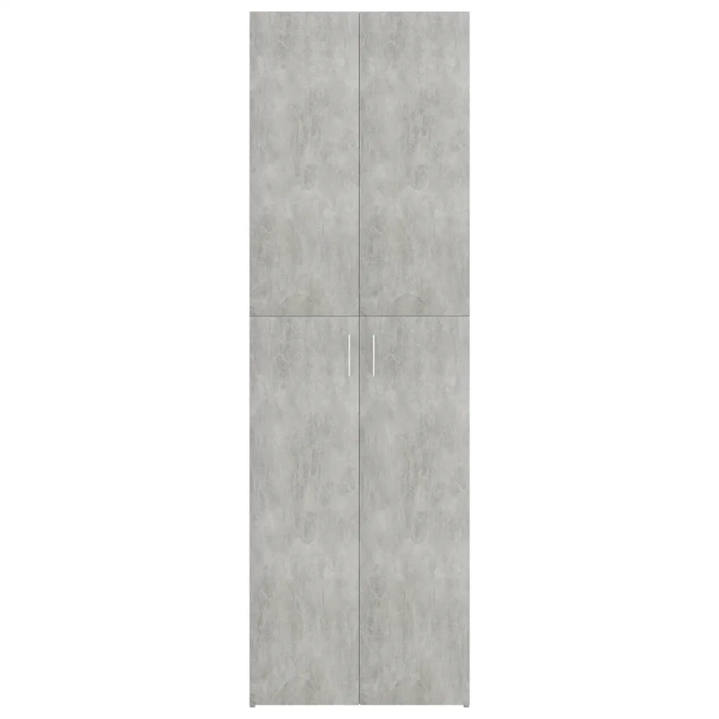 Armadio da Ufficio Grigio Cemento 60x32x190cm Legno Multistrato