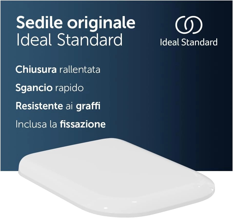 Sedile WC Ideal Standard K706501 Original Tonic II con chiusura ammortizzata, bianco