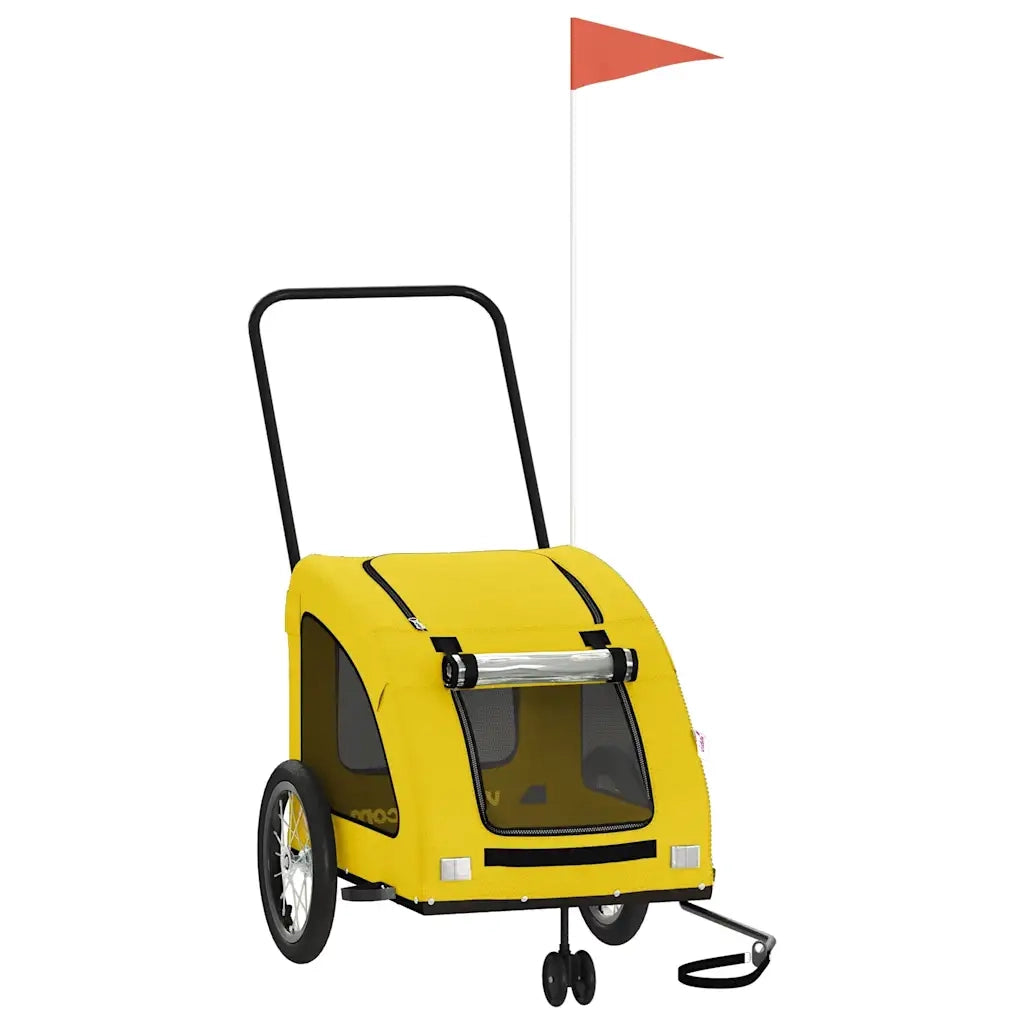 Rimorchio da Bici per Animali Giallo Oxford e Ferro CFW7422470