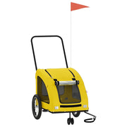 Rimorchio da Bici per Animali Giallo Oxford e Ferro CFW7422470