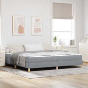 vidaXL Letto a molle Grigio chiaro e Marrone 200 x 200 cm