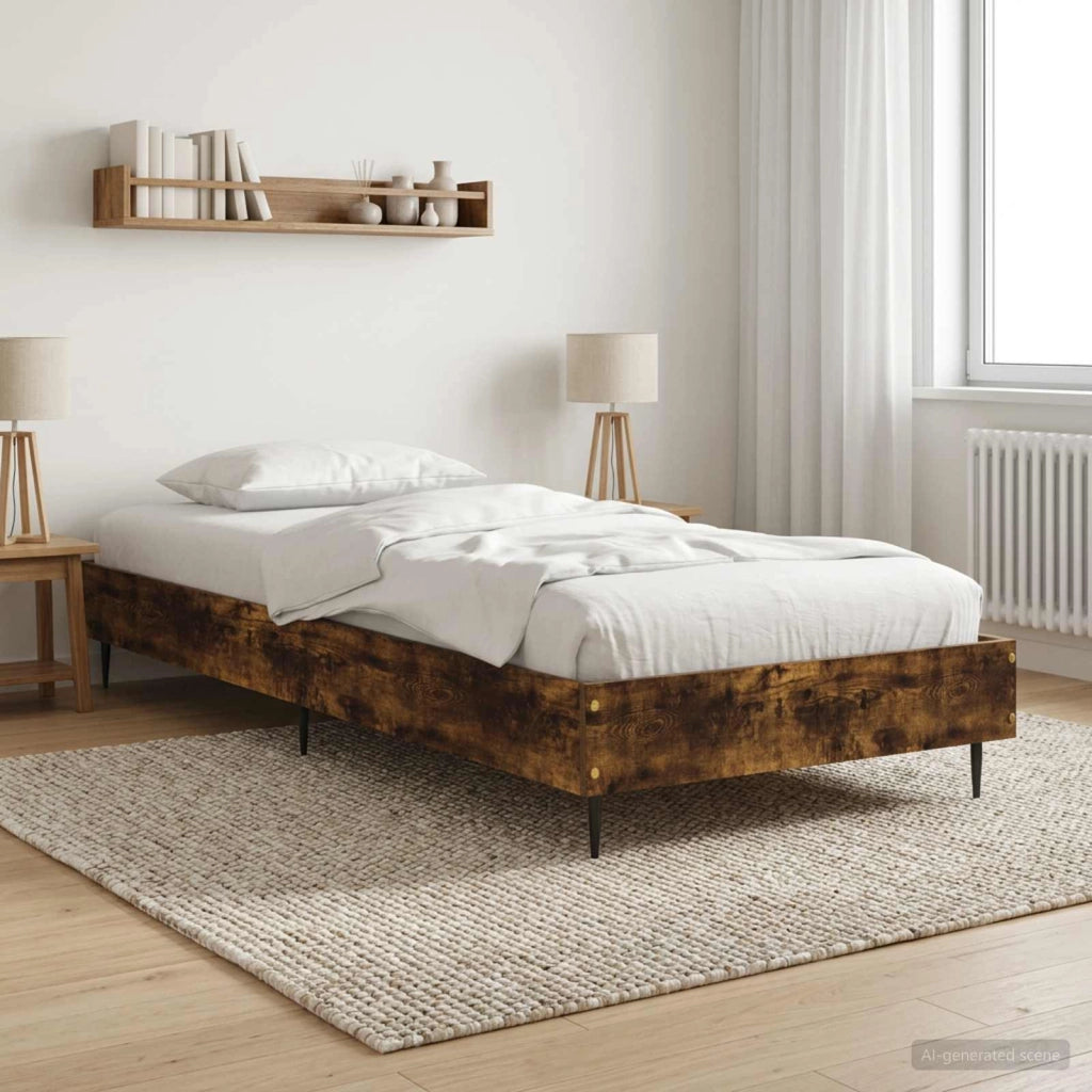 Struttura del letto Rovere Fumo 80 x 200 cm 8009048