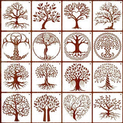 Stencili per disegno - 16 pezzi stencil per pittura riutilizzabile per artigianato, parete, stencili per bambini per legno, roccia, tela, DIY, scrapbooking, diario, decorazione domestica