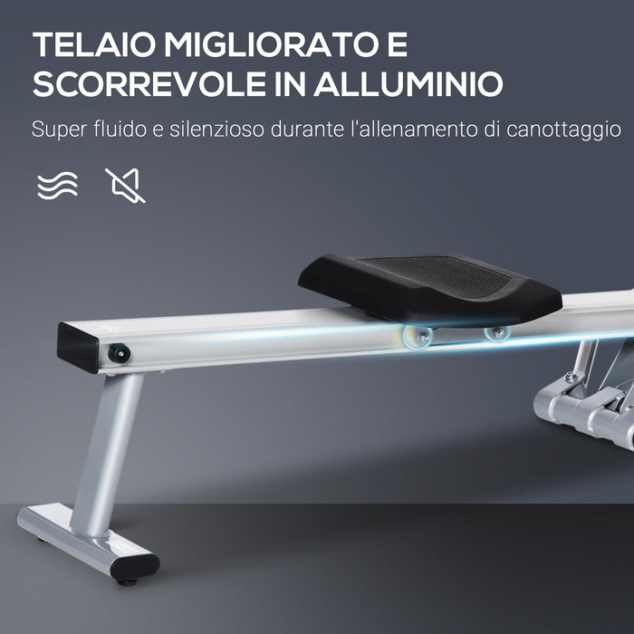 Vogatore 12 Resistenze 160x61x50 cm con Monitor in Alluminio e Acciaio