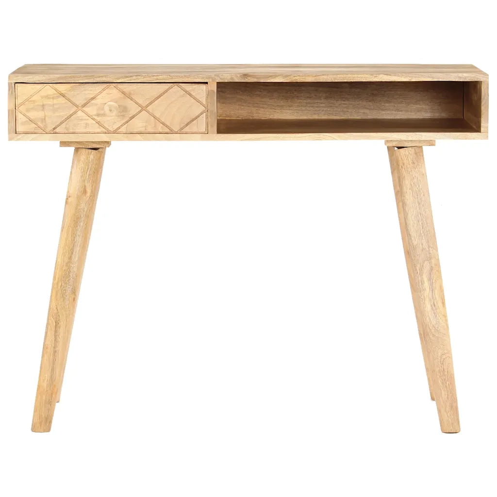Tavolino da Trucco-Toeletta 100x50x76 cm in Legno Massello di Mango