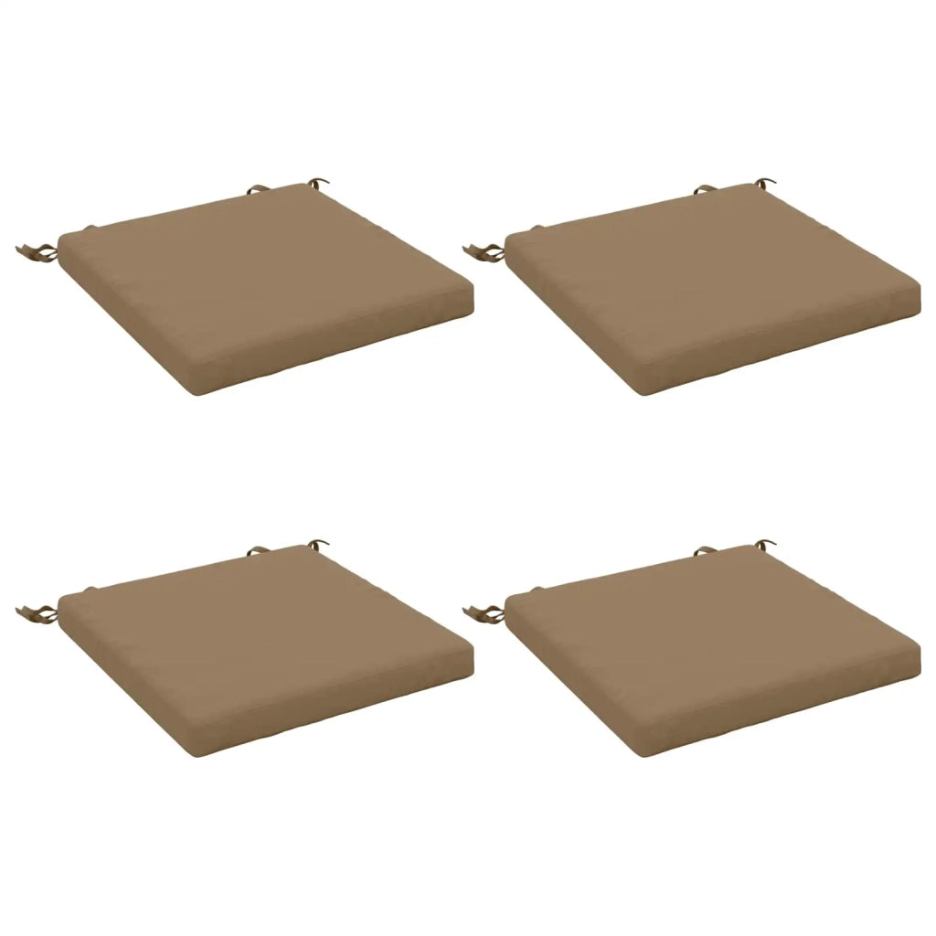 Cuscini per Sedia in 4 Pezzi SOEST 4 pz 100% Poliestere Tortora 944466