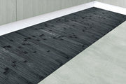 Tappeto Passatoia In Vero Bamboo Tappeto Cucina Ingresso In Legno Antiscivolo Aderente Lavabile E Antimacchia Tagliabile  Piombo - 50x350 cm