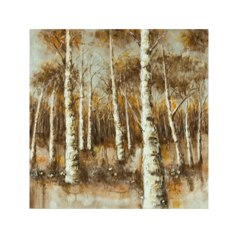 Olio su tela da parete trees 140x70 cm design moderno | Duzzle