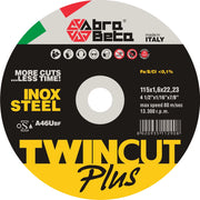 ABRABETA DISCO P/FERRO TWIN CUT PLUS 115X1,6 MM- 50,0 pz