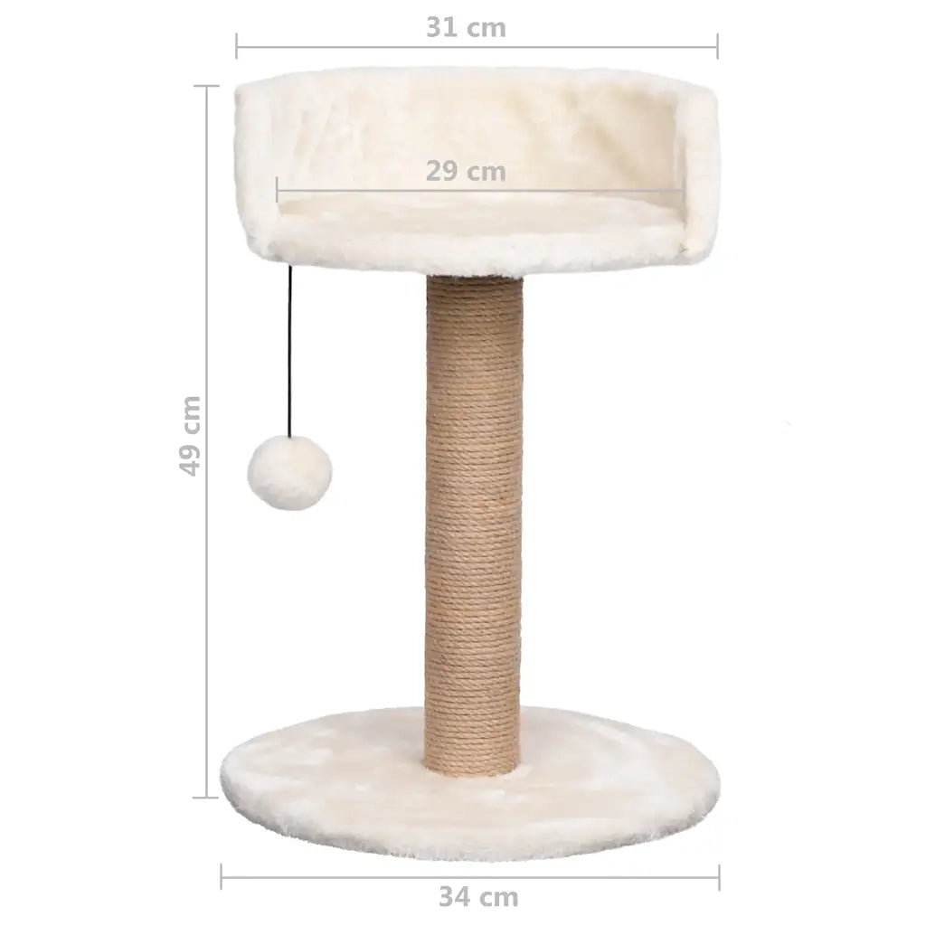 Albero per Gatti con Palo Tiragraffi 49 cm in Giunco 170969